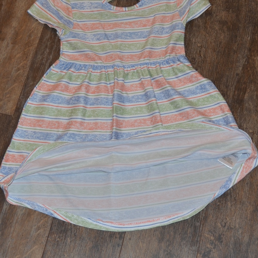 Picapino Dress - Orange, Blue and Green Stripes - Picture 4 of 6